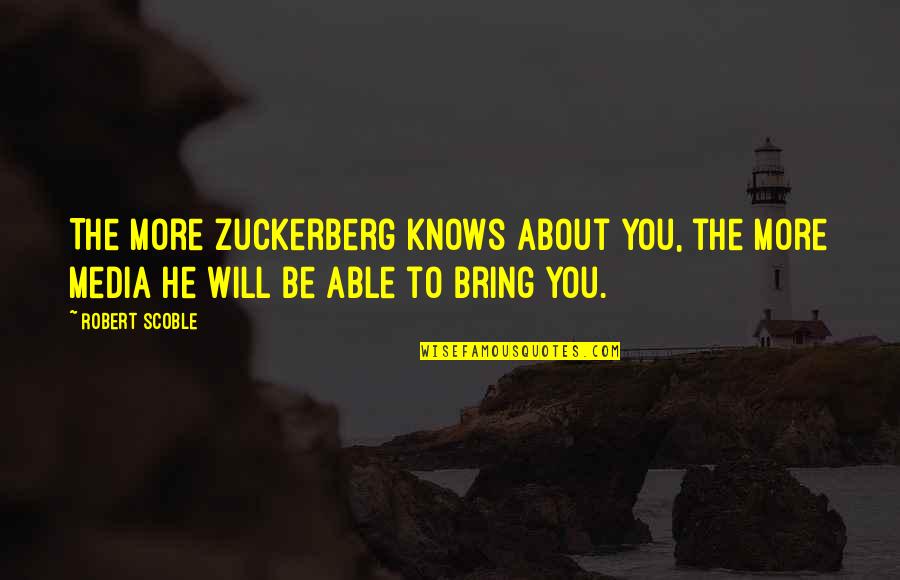 Saufen Und Quotes By Robert Scoble: The more Zuckerberg knows about you, the more