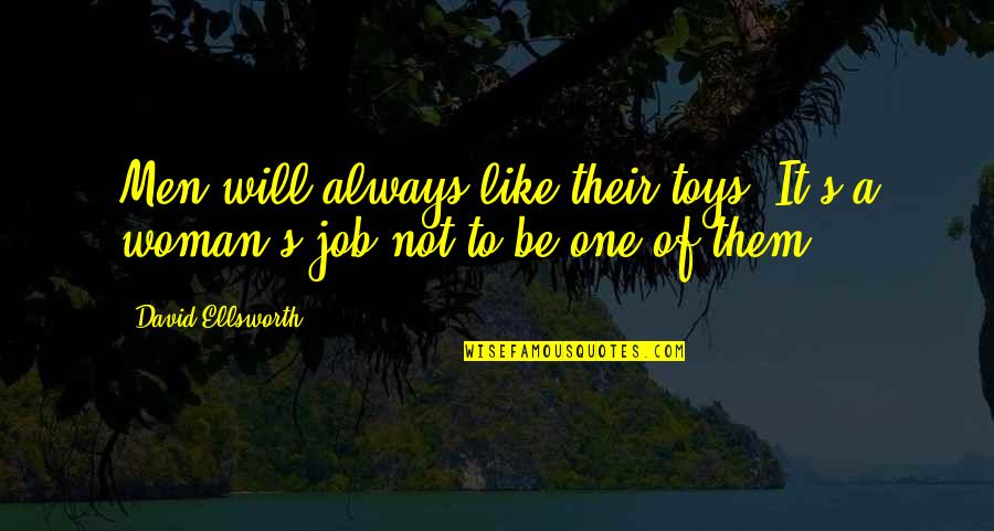 Sault Ste Quotes By David Ellsworth: Men will always like their toys. It's a