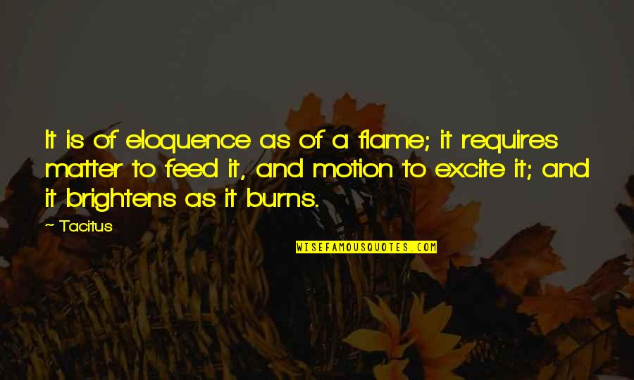 Savada Mattress Quotes By Tacitus: It is of eloquence as of a flame; Savada Mattress Quotes By Tacitus: It is of eloquence as of a flame;