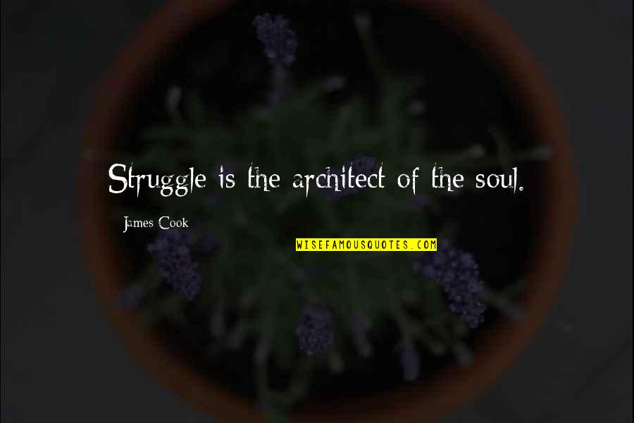 Savages Don Winslow Quotes By James Cook: Struggle is the architect of the soul.