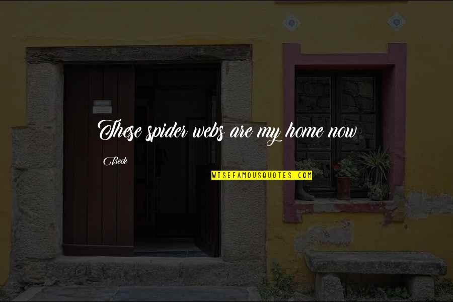 Savarese Obituary Quotes By Beck: These spider webs are my home now