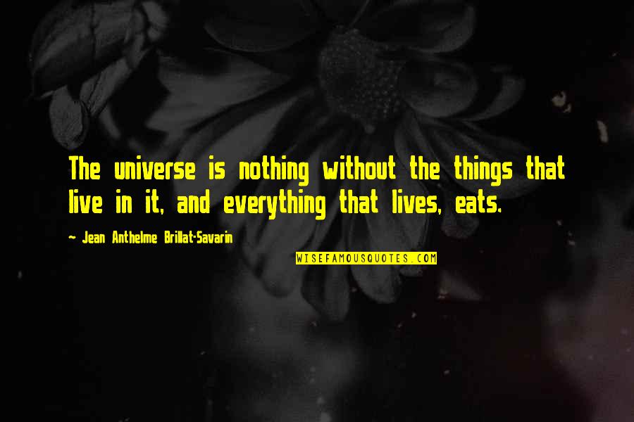 Savarin Quotes By Jean Anthelme Brillat-Savarin: The universe is nothing without the things that