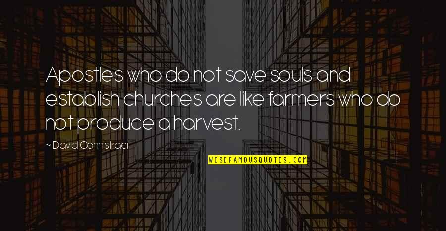 Save Farmers Quotes By David Cannistraci: Apostles who do not save souls and establish