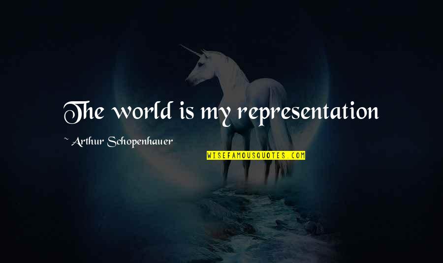 Save Our Tigers Quotes By Arthur Schopenhauer: The world is my representation