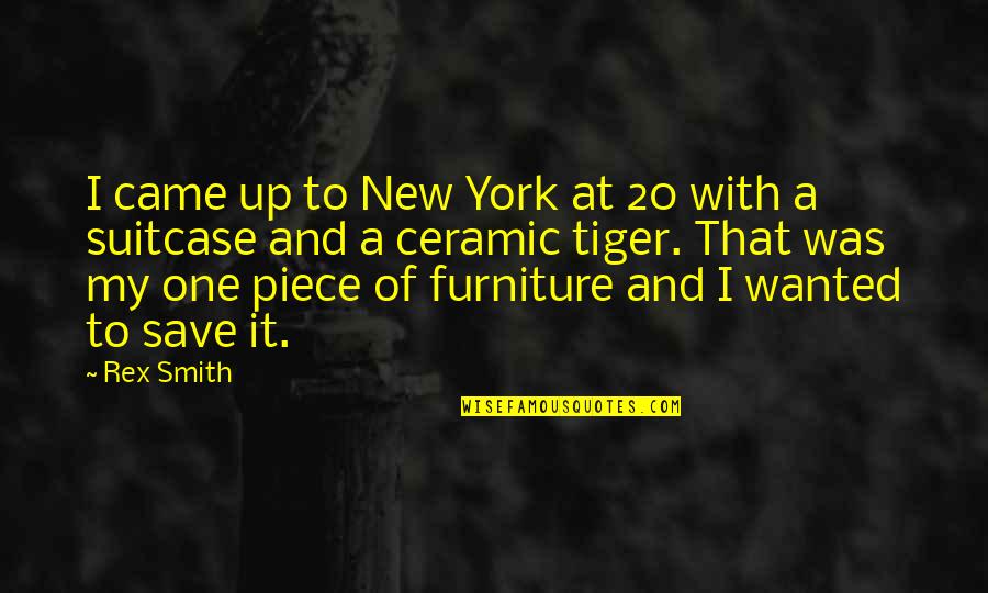Save Up Quotes By Rex Smith: I came up to New York at 20