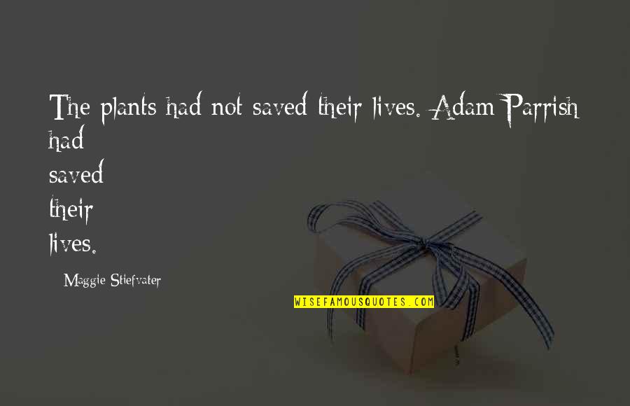 Saved Lives Quotes By Maggie Stiefvater: The plants had not saved their lives. Adam