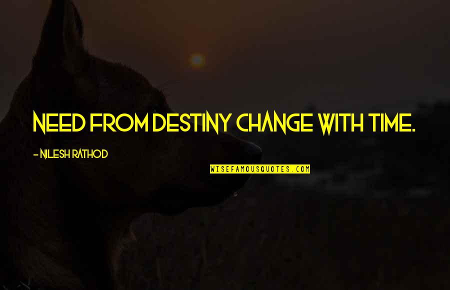 Saving The Mother Earth Quotes By Nilesh Rathod: Need from destiny change with time. Saving The Mother Earth Quotes By Nilesh Rathod: Need from destiny change with time.