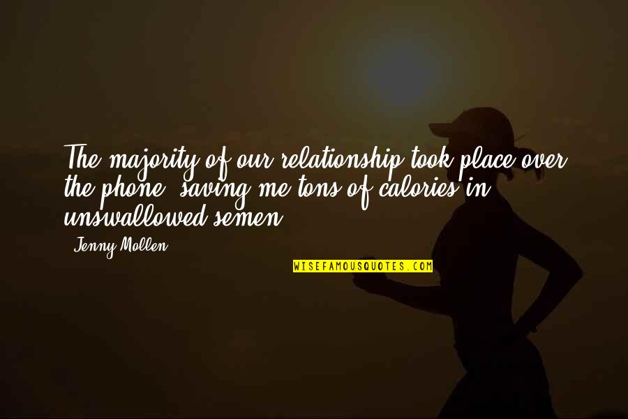 Saving Your Relationship Quotes By Jenny Mollen: The majority of our relationship took place over