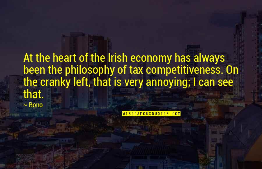 Savinos Plainfield Quotes By Bono: At the heart of the Irish economy has