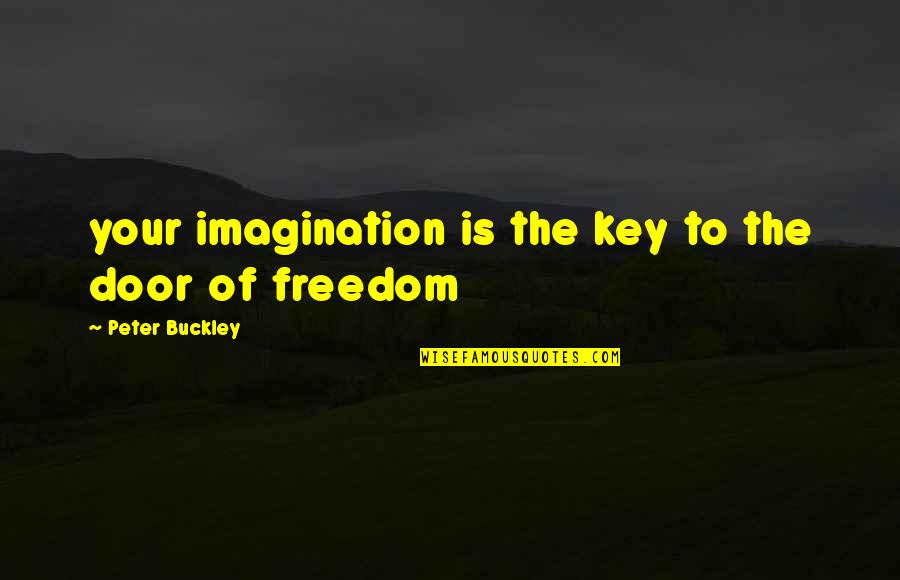 Sawaleif Quotes By Peter Buckley: your imagination is the key to the door