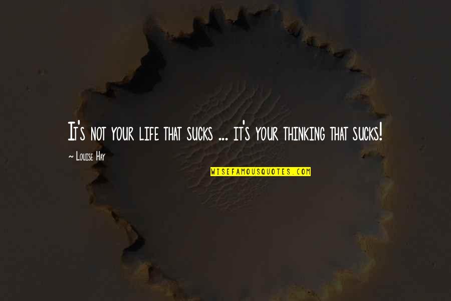 Sawteeth Pyramid Quotes By Louise Hay: It's not your life that sucks ... it's