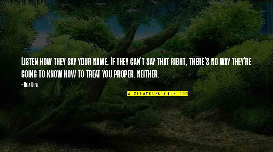 Say How Quotes By Rita Dove: Listen how they say your name. If they Say How Quotes By Rita Dove: Listen how they say your name. If they