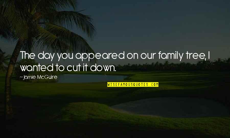 Say Yes Proposal Quotes By Jamie McGuire: The day you appeared on our family tree,