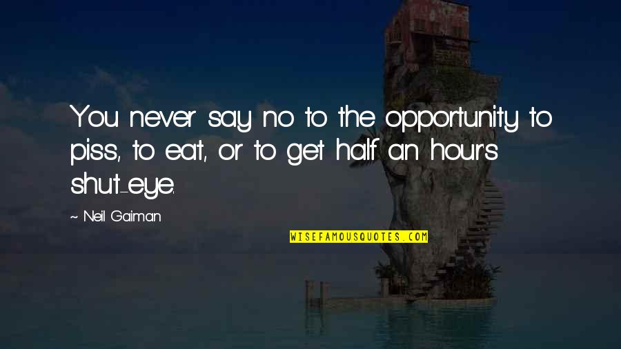 Say Yes To Opportunity Quotes By Neil Gaiman: You never say no to the opportunity to