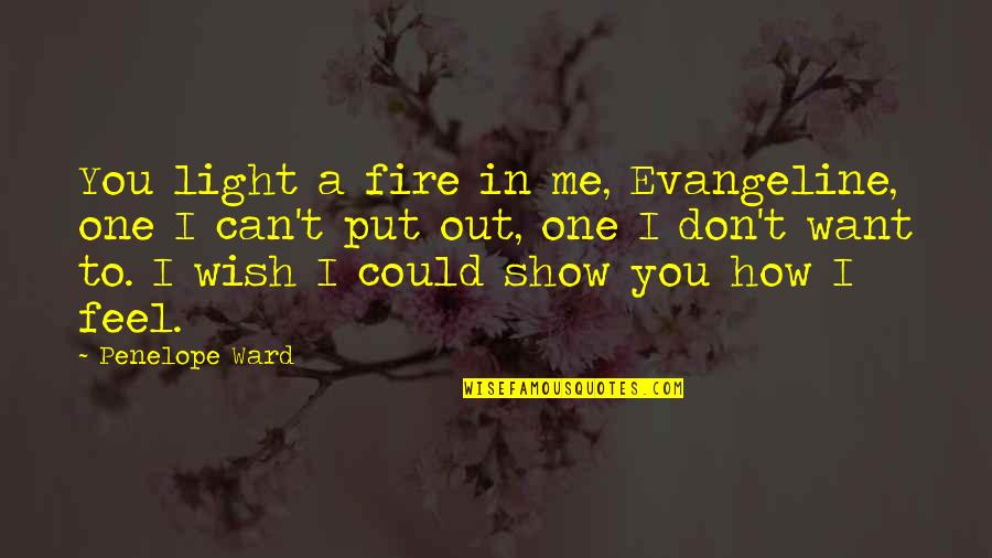 Sayid And Shannon Quotes By Penelope Ward: You light a fire in me, Evangeline, one