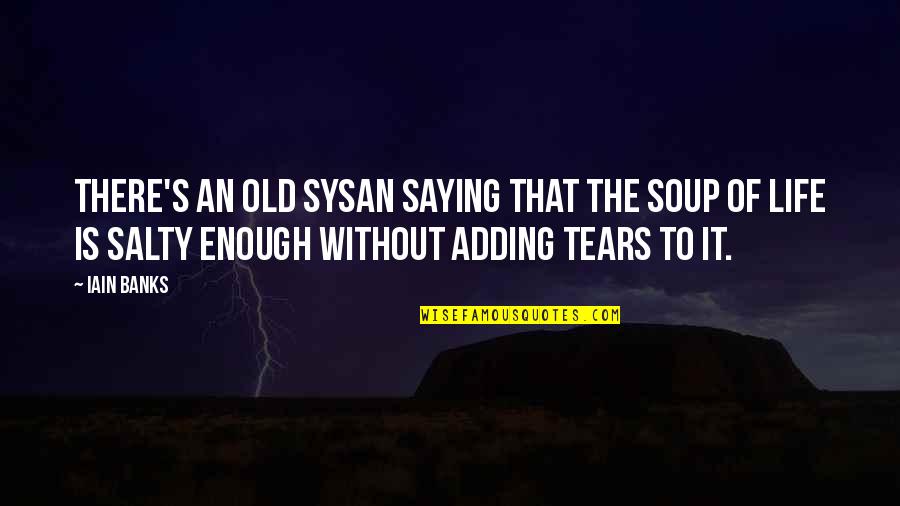 Saying Enough Is Enough Quotes By Iain Banks: There's an old Sysan saying that the soup