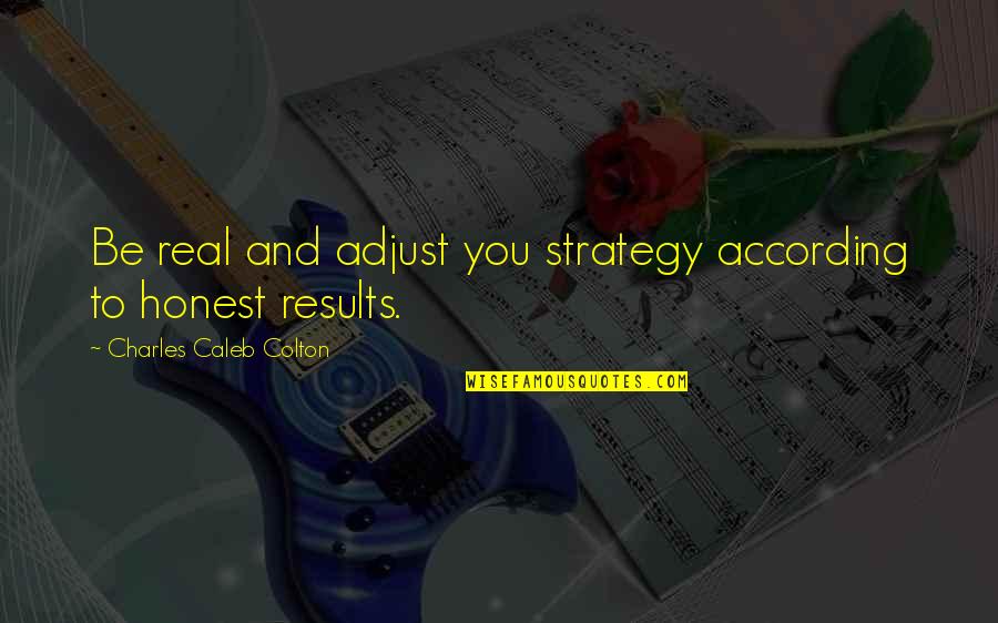 Saying Goodbye To Seniors Quotes By Charles Caleb Colton: Be real and adjust you strategy according to Saying Goodbye To Seniors Quotes By Charles Caleb Colton: Be real and adjust you strategy according to