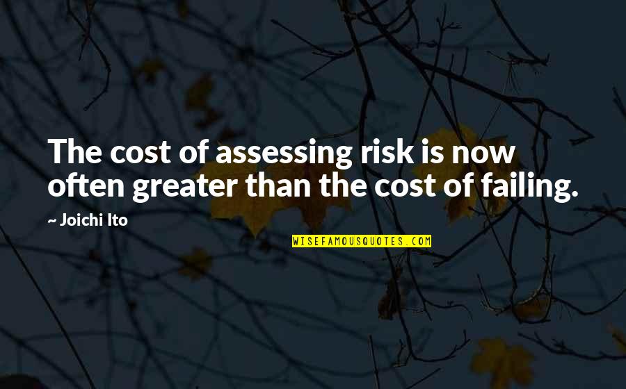 Saying Sorry To Someone You Hurt Quotes By Joichi Ito: The cost of assessing risk is now often