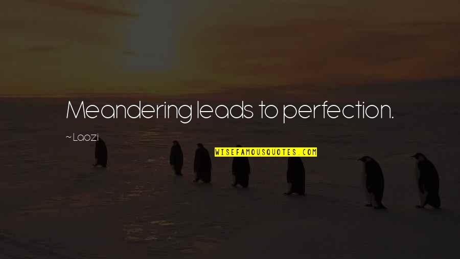 Saying Thank You And Goodbye Quotes By Laozi: Meandering leads to perfection. Saying Thank You And Goodbye Quotes By Laozi: Meandering leads to perfection.