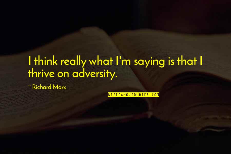 Saying What You Think Quotes By Richard Marx: I think really what I'm saying is that