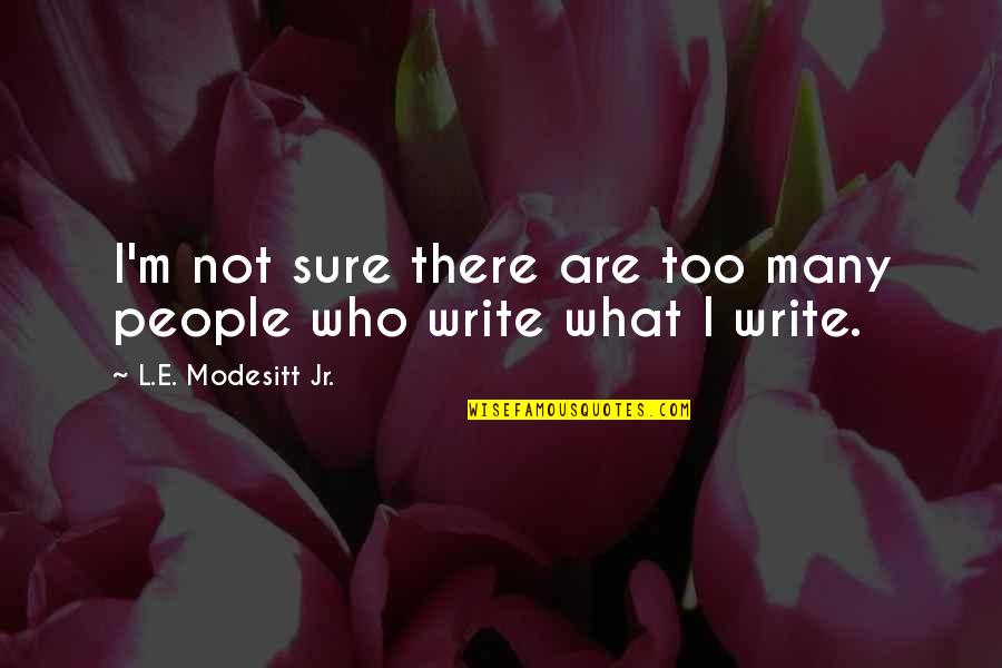 Saywecanfly Song Quotes By L.E. Modesitt Jr.: I'm not sure there are too many people