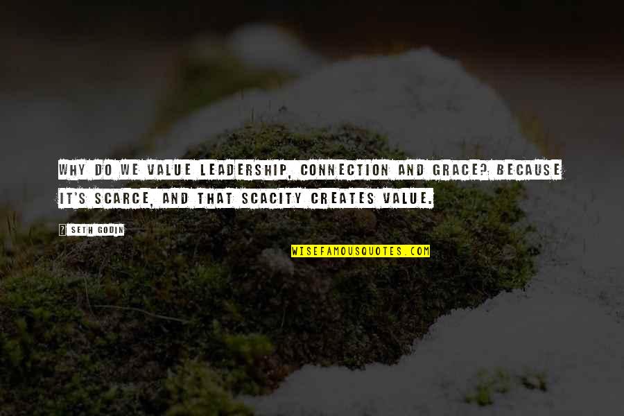 Scacity Quotes By Seth Godin: Why do we value leadership, connection and grace?