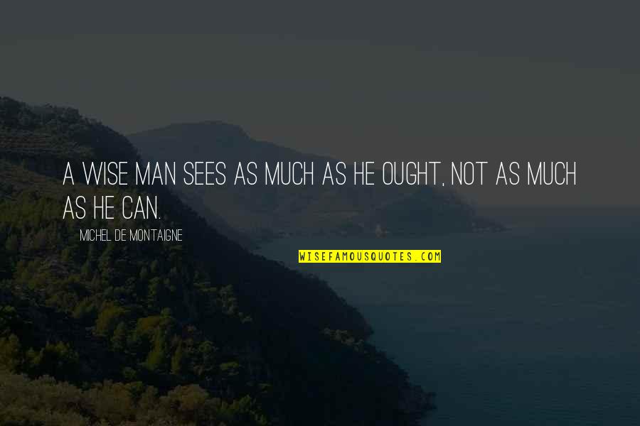 Scaling Mountains Quotes By Michel De Montaigne: A wise man sees as much as he