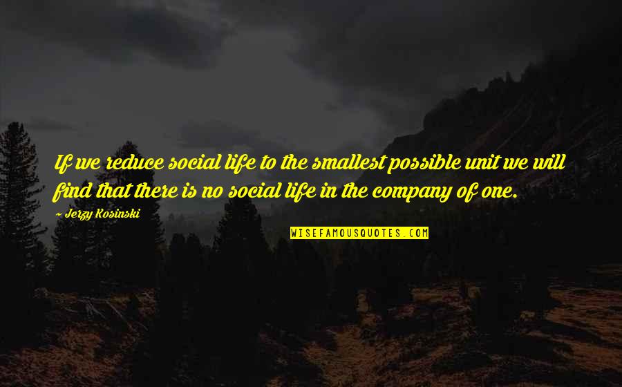 Scalinis Cobb Quotes By Jerzy Kosinski: If we reduce social life to the smallest