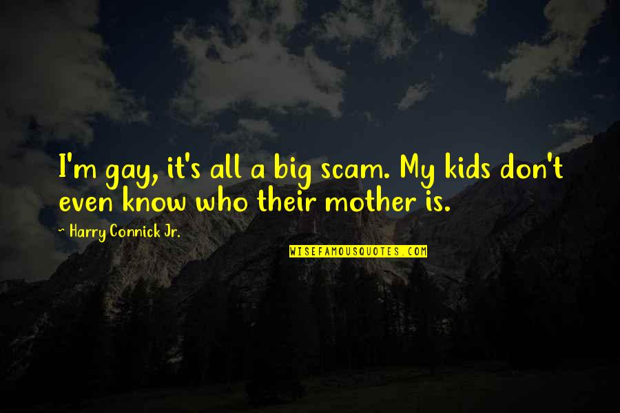 Scam Quotes By Harry Connick Jr.: I'm gay, it's all a big scam. My