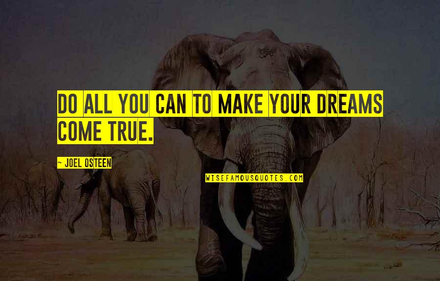 Scans Quotes By Joel Osteen: Do all you can to make your dreams