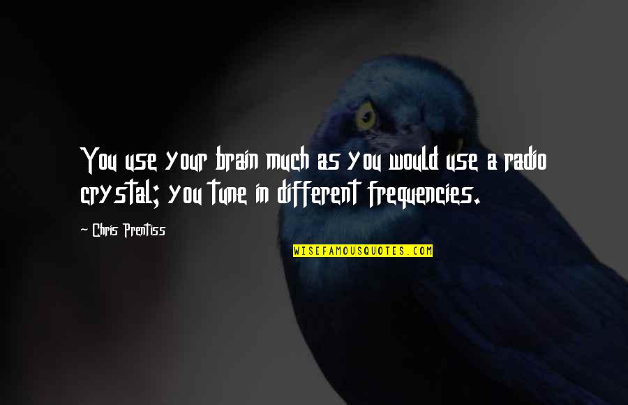Scardera Quotes By Chris Prentiss: You use your brain much as you would Scardera Quotes By Chris Prentiss: You use your brain much as you would