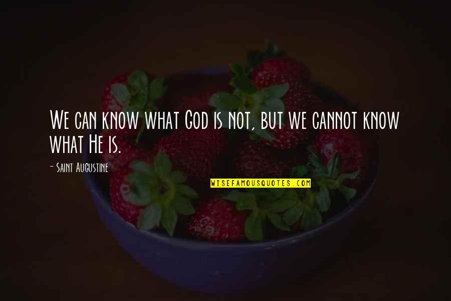 Scared Of Losing Friends Quotes By Saint Augustine: We can know what God is not, but