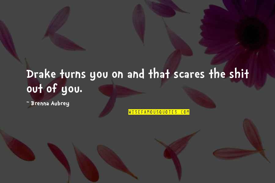 Scares Quotes By Brenna Aubrey: Drake turns you on and that scares the