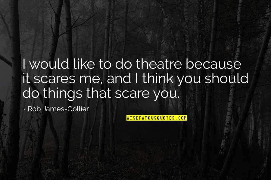 Scares Quotes By Rob James-Collier: I would like to do theatre because it