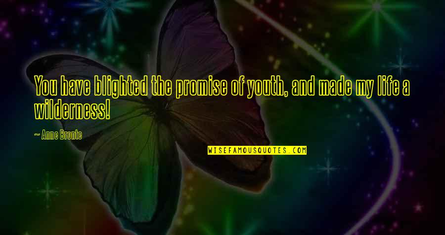 Scarless Thyroid Quotes By Anne Bronte: You have blighted the promise of youth, and