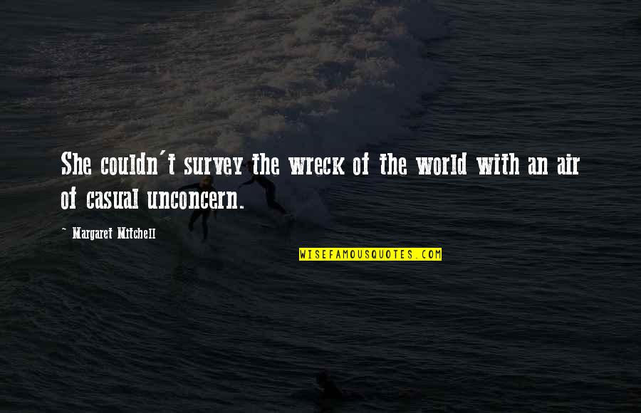 Scarlett O'hara Quotes By Margaret Mitchell: She couldn't survey the wreck of the world