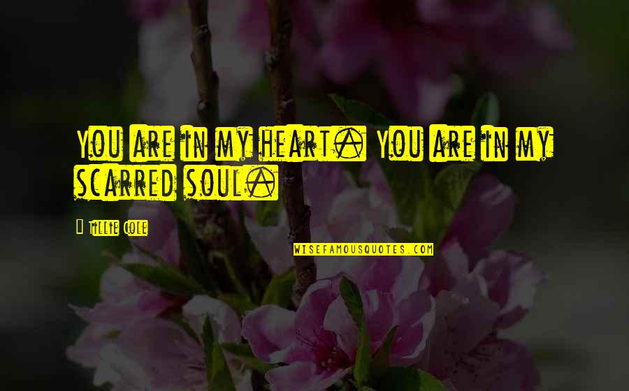 Scarred Soul Quotes By Tillie Cole: You are in my heart. You are in