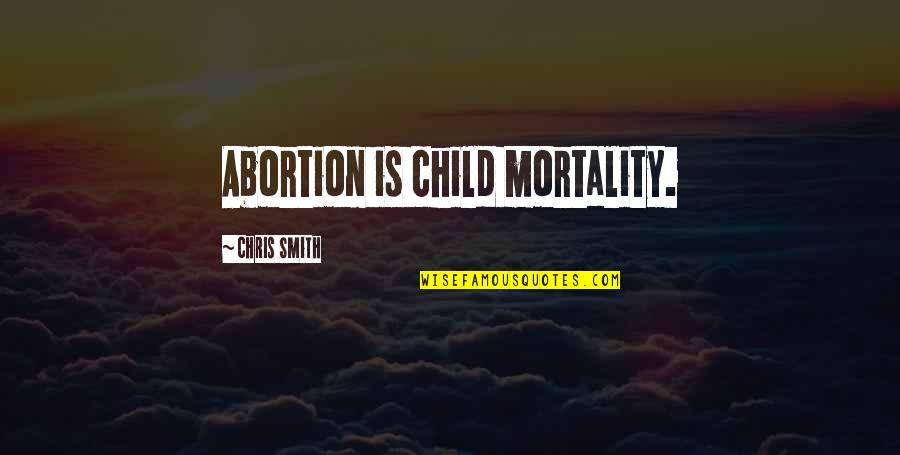 Scary Insane Quotes By Chris Smith: Abortion is child mortality.
