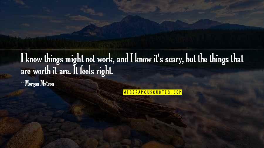 Scary Things Quotes By Morgan Matson: I know things might not work, and I Scary Things Quotes By Morgan Matson: I know things might not work, and I