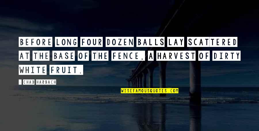 Scattered Quotes By Chad Harbach: Before long four dozen balls lay scattered at