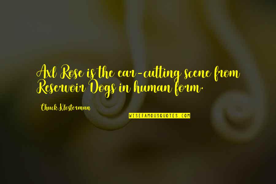 Scene Quotes By Chuck Klosterman: Axl Rose is the ear-cutting scene from Reservoir Scene Quotes By Chuck Klosterman: Axl Rose is the ear-cutting scene from Reservoir