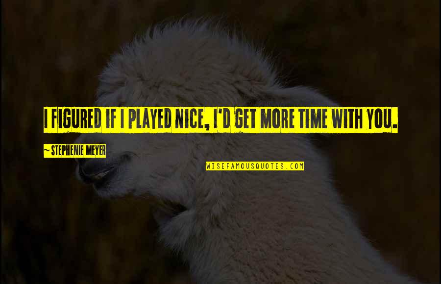 Sceneitipad Quotes By Stephenie Meyer: I figured if I played nice, I'd get Sceneitipad Quotes By Stephenie Meyer: I figured if I played nice, I'd get