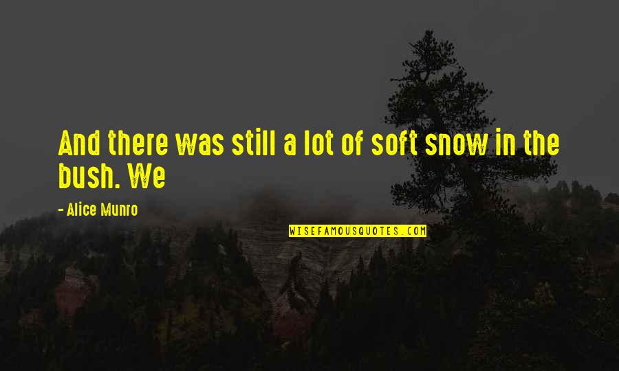 Scenery Funny Quotes By Alice Munro: And there was still a lot of soft