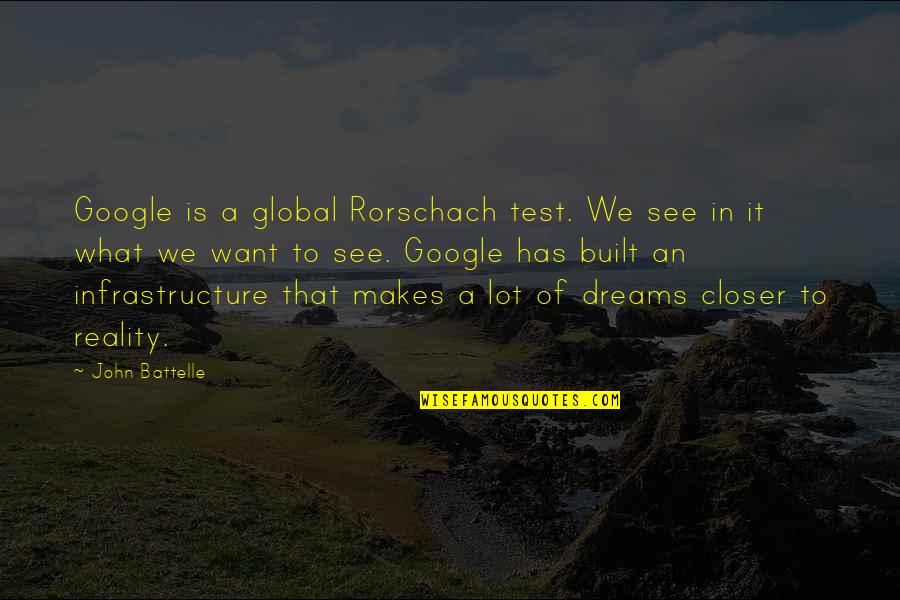 Scenic Photography Quotes By John Battelle: Google is a global Rorschach test. We see