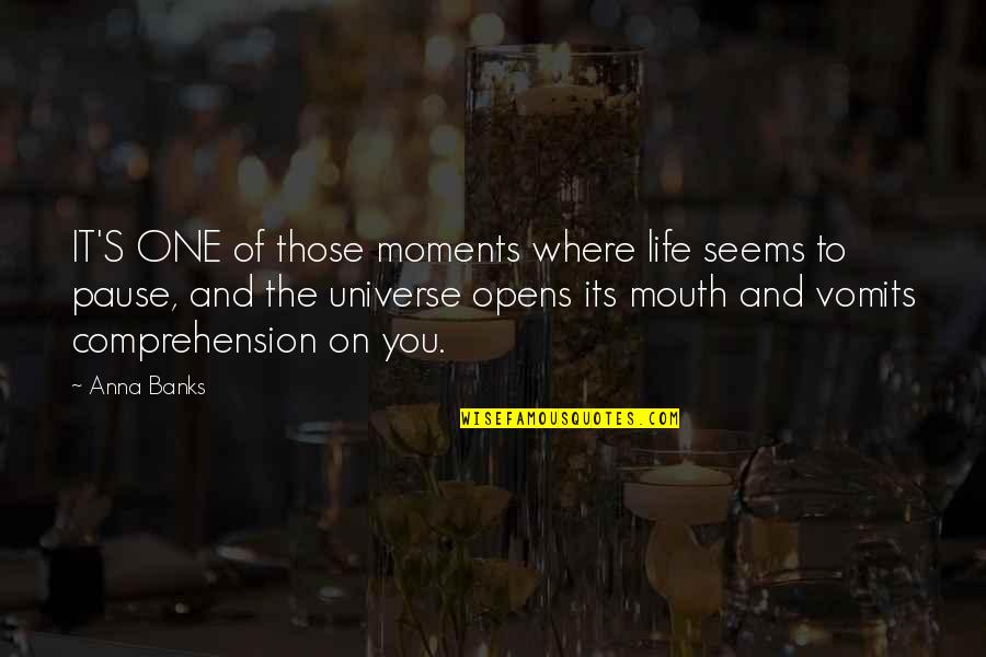 Schaedlicher Quotes By Anna Banks: IT'S ONE of those moments where life seems Schaedlicher Quotes By Anna Banks: IT'S ONE of those moments where life seems