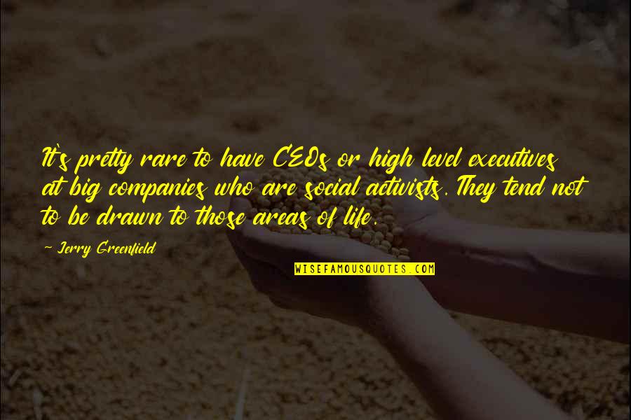 Schagerl Apredato Quotes By Jerry Greenfield: It's pretty rare to have CEOs or high Schagerl Apredato Quotes By Jerry Greenfield: It's pretty rare to have CEOs or high