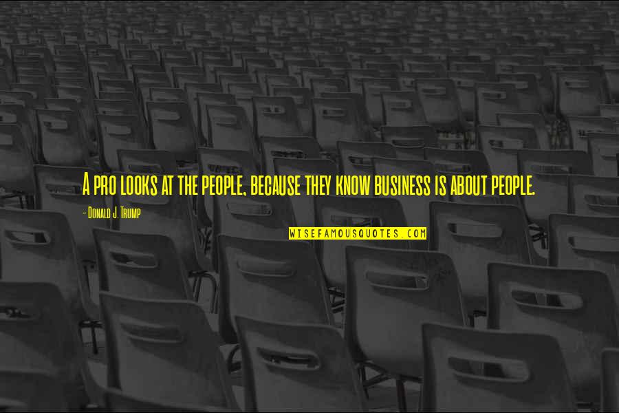 Schatzberg Brothers Quotes By Donald J. Trump: A pro looks at the people, because they Schatzberg Brothers Quotes By Donald J. Trump: A pro looks at the people, because they