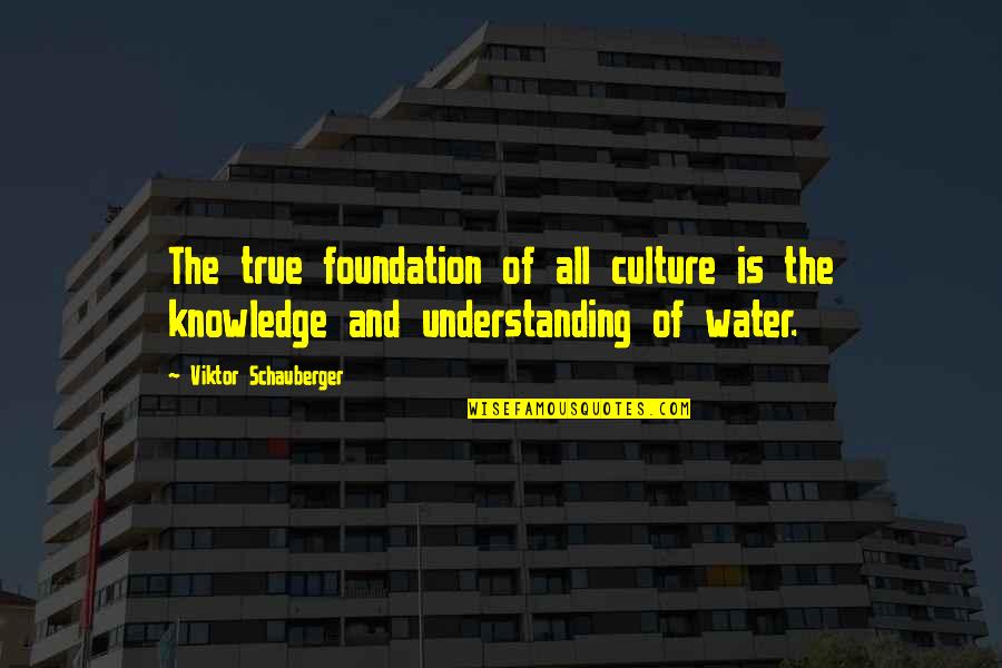 Schauberger Viktor Quotes By Viktor Schauberger: The true foundation of all culture is the