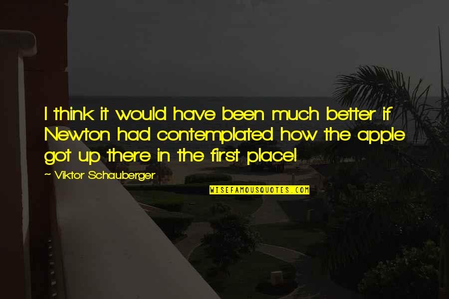 Schauberger Viktor Quotes By Viktor Schauberger: I think it would have been much better Schauberger Viktor Quotes By Viktor Schauberger: I think it would have been much better