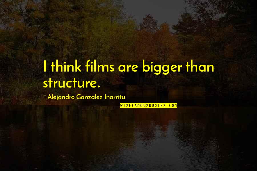 Schaukelnest Quotes By Alejandro Gonzalez Inarritu: I think films are bigger than structure.